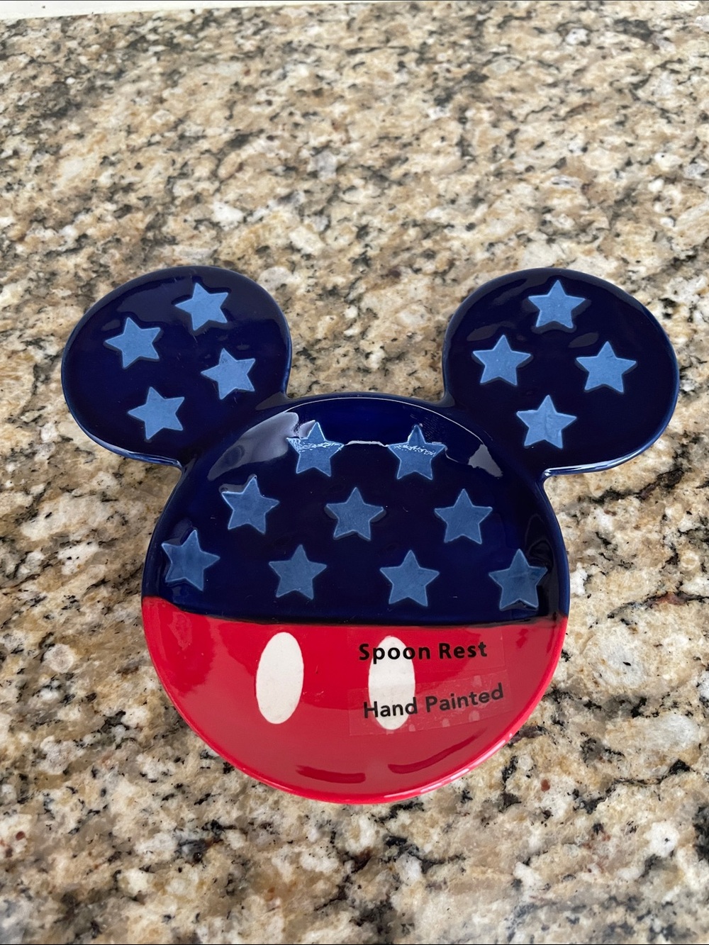 Kohl's Red and Navy Blue Mickey Ear Spoon Rest
